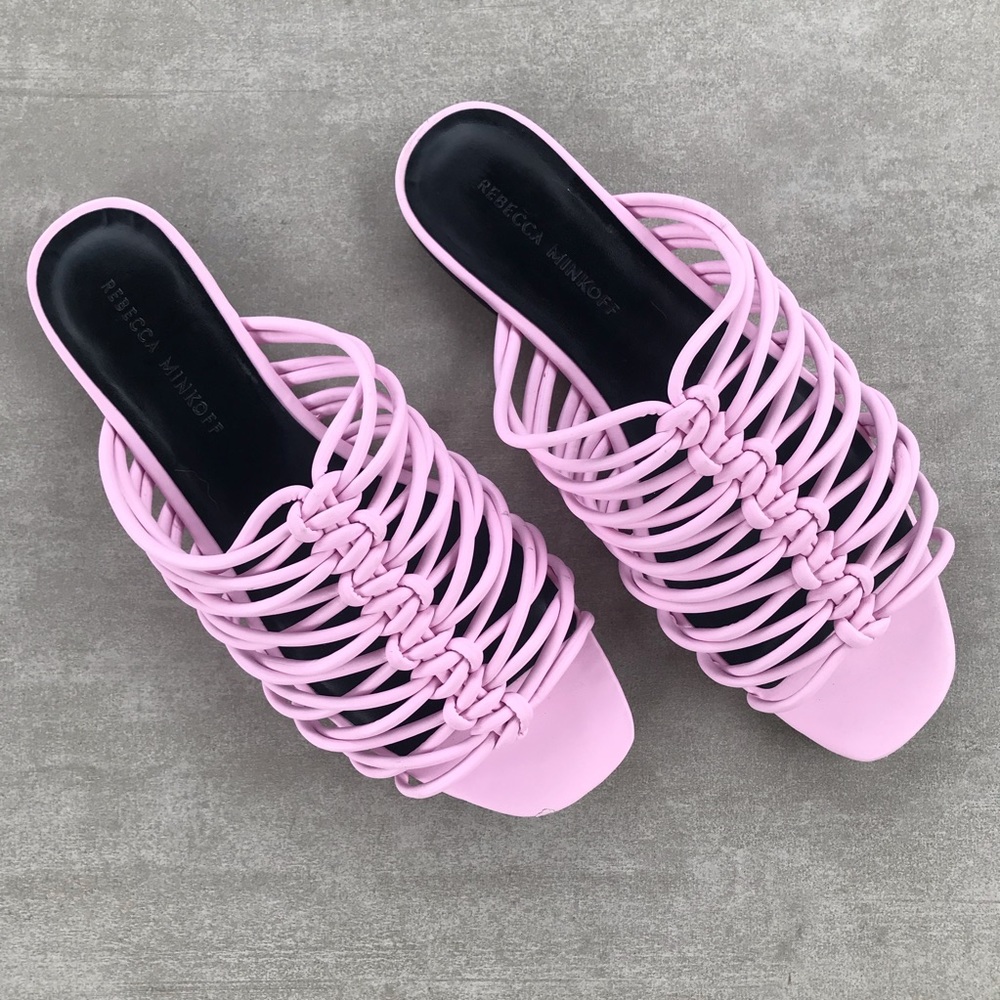 Rebecca Minkoff Maelynn Strappy Pink Slides